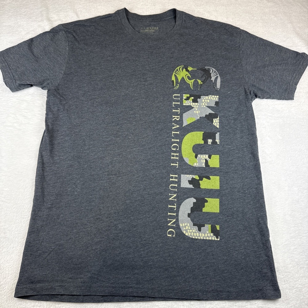 KUIU Ultralight Hunting Logo T-Shirt Mens Large Gray Short Sleeve Crewneck